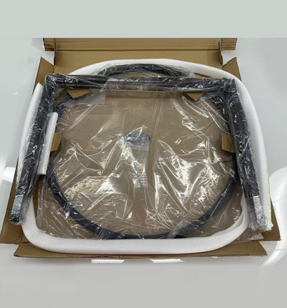 Opened cardboard packaging revealing securely packed coffee table frames, showcasing DELTA CAINA's efficient and protective packing methods for global shipping and safe delivery.